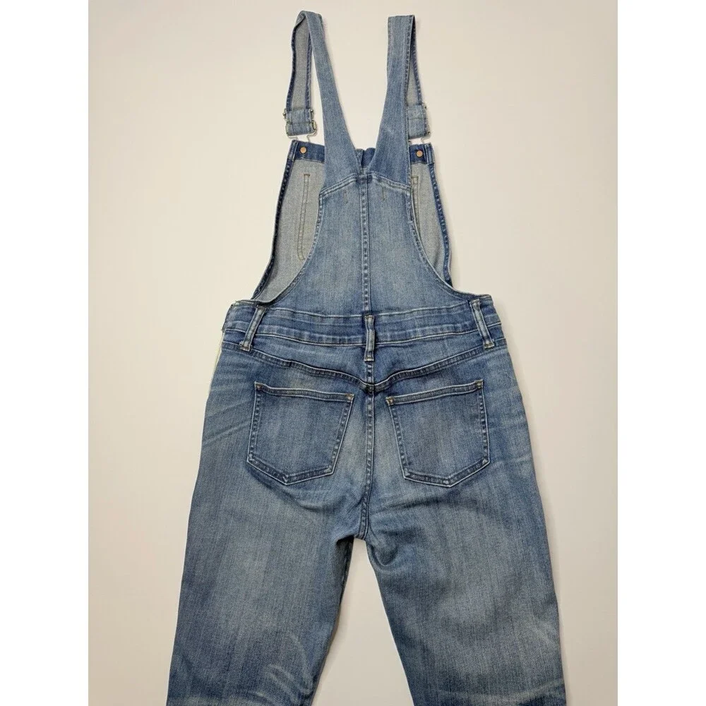 Madewell Denim Overalls Women’s Small Distressed Skinny Blue Bib Dungarees - Picture 7 of 9
